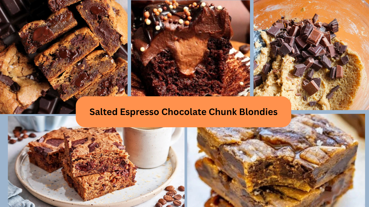 Salted Espresso Chocolate Chunk Blondies