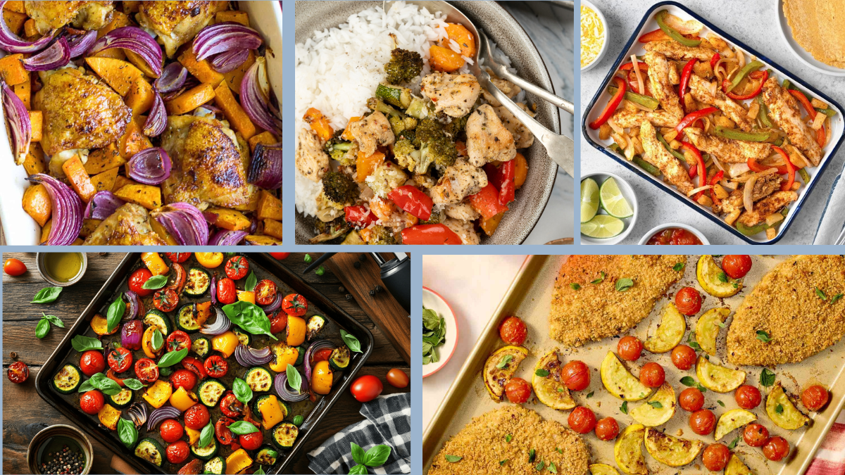 Sheet-Pan Crispy “Chicken” with Squash & Tomatoes — A Vegetarian Twist on a Comfort Classic
