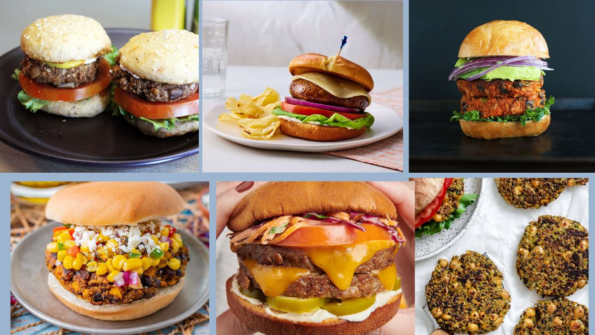6. Grilled Veggie Stack Burgers